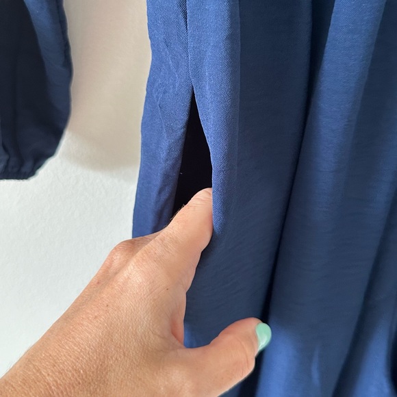 Amazon blue smock, long sleeve jumpsuit - Picture 3 of 7